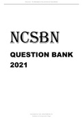 NCSBN QUESTION BANK 2021