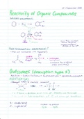 Organic Chemical Reactions (Lecture Notes)