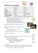 Summary of Partim Mycology of the course Human parasites, micro-organisms and zoonoses