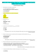 BIOL 2421: Microbiology final ocx, Latest 2020/2021 TEST BANK Guide, South Texas College. CH-01Answer Key