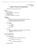 Chapter 6 Resources of Organization - COMM 200 Critical Thinking And Speaking Notes