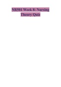 NR501 Week 8: Nursing Theory Quiz