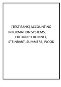 Test Bank for Accounting Information Systems 14th Edition Marshall B. Romney, Paul J. Steinbart Latest Update