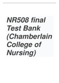 NR 508/NR 508 final Test Bank Chamberlain College of Nursing