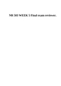 NR 503 FINAL EXAM REVIEW | NR 503 WEEK 5 Final exam Review.