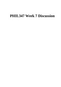 PHIL347 Week 7 Discussion