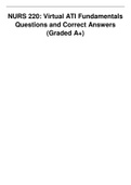 ATI FUNDAMENTALS: NURS 220: Virtual ATI Fundamentals Questions and Correct Answers (Graded A+)