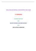 HESI RN MATERNAL NEWBERN OB EXAM (4 VERSIONS) (LATEST-2021)| VERIFIED DOCUMENT, 100% CORRECT