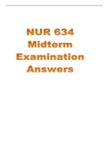 NUR 634 Midterm Examination Questions and Answers Grand Canyon University
