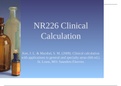 NR 226Nurses Clinical Calculation