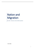 Nation and migration - All lectures, notes and exam questions