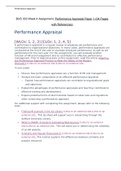 BUS 303 Week 4 Assignment, Performance Appraisal Paper 1 (04 Pages with References)