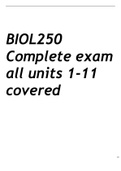BIOL250/BIOL250 Complete Exam all Units 1-11 Covered Download for an A_ American Public University