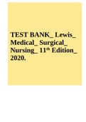 TestBank Lewis Medical Surgical Nursing 11th edition {ALL CHAPTERS CHAPTER 1-68}