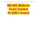 Exam (elaborations) Chamberlain College Of Nursing - NR 602 Midterm Exam (NR602)/NR 602 Midterm Exam Graded A+{2021 Exam}