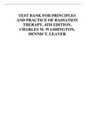 TEST BANK FOR PRINCIPLES AND PRACTICE OF RADIATION THERAPY, 4TH EDITION, CHARLES M. WASHINGTON, DENNIS T. LEAVER