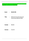 TESTBANK FOR NCLEX-RN EXAMINATION 2021/2022 GRADED A WITH ALL CHAPTERS 