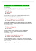 ATI LEADERSHIP B PRACTICE QUESTIONS AND ANSWERS REVISED