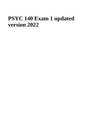 PSYC 140 Exam 1 updated version 2022