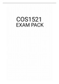 COS1521 EXAM PACK