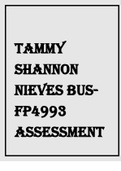 Tammy Shannon Nieves BUS-FP4993 Assessment 2 Capella University