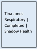 Tina Jones Respiratory Completed Shadow Health
