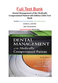 Dental Management of the Medically Compromised Patient 9th Edition Little Test Bank