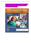 TEST BANK FOR PROFESSIONAL NURSING CONCEPTS CHALLENGES 9TH EDITION BY BETH BLACK