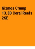 Exam (elaborations) Gizmos Crump 13.3B Coral Reefs 