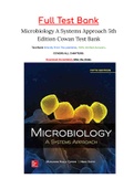 Microbiology A Systems Approach 5th Edition Cowan Test Bank