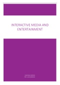Samenvatting  Interactive Media & Entertainment