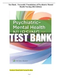 Psychiatric Mental Health Nursing 8th Edition Test Bank