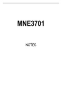 MNE3701 Summarised Study Notes
