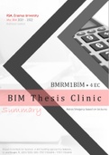 BIM Research Clinic (BMRM1BIM) 2021-2022 Summary FULL slides/notes
