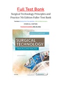 Surgical Technology Principles and Practice 7th Edition Fuller Test Bank
