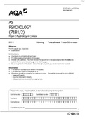  AQA AS Psychology 2020 paper 1 and 2