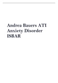 Andrea Bauers ATI Anxiety Disorder ISBAR