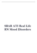SBAR ATI Real Life RN Mood Disorders