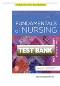 Fundamentals of Nursing 10th Edition Potter Perry Test Bank COMPLETE