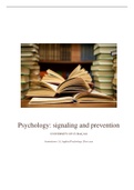 Psychology: signaling and prevention summery