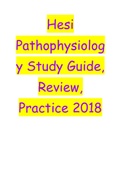 Hesi Pathophysiology Study Guide, Review, Practice 2018