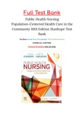 Test Bank Public Health Nursing Population-Centered Health Care in the Community 10th Edition Stanhope 
