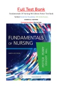 Test Bank Fundamentals Of Nursing 9th Edition Potter 