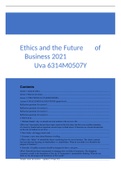 Summary-Ethics And The Future Of Business (6314M0507Y)- grade95.5