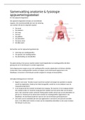 Samenvatting anatomie & fysiologie het spijsverteringsstelsel