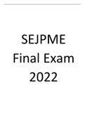 SEJPME Final Exam 2022