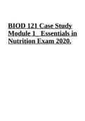 BIOD 121 Case Study Module 1_ Essentials in Nutrition Exam 2020.
