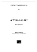 A World of Art - Solutions, summaries, and outlines.  2022 updated