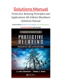 Protective Relaying Principles and Applications 4th Edition Blackburn Solutions Manual