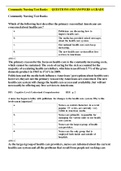 Community Nursing Test Banks	QUESTIONS AND ANSWERS A GRADE